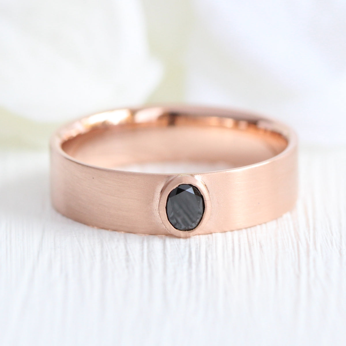 oval black diamond ring rose gold black diamond wide wedding band for him la more design jewelry