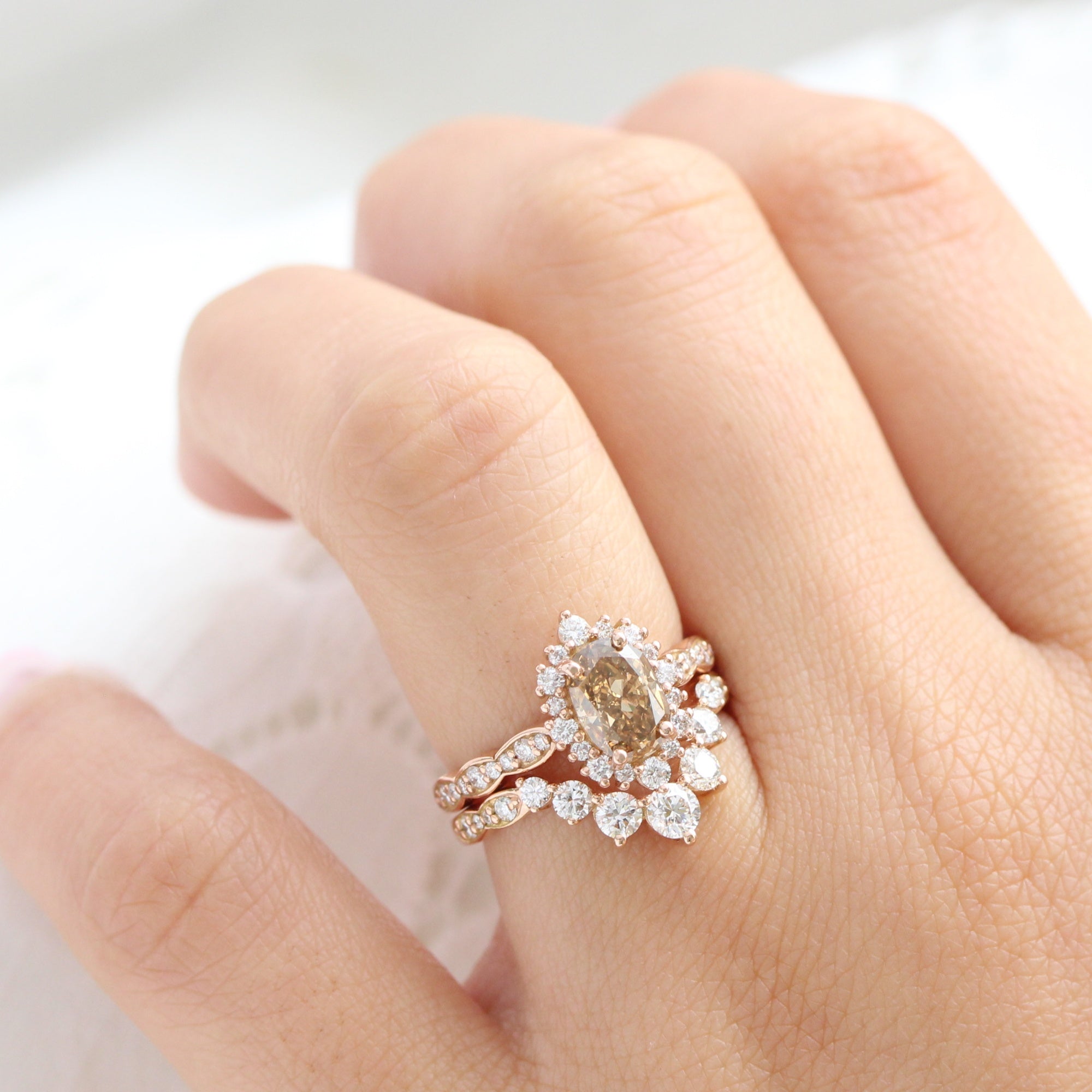 Oval champagne diamond Clearance