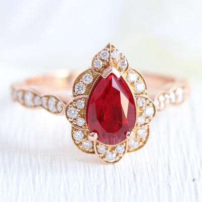 Ruby Engagement Rings, Ruby Wedding Bands, July Birthstone Rings Gold ...