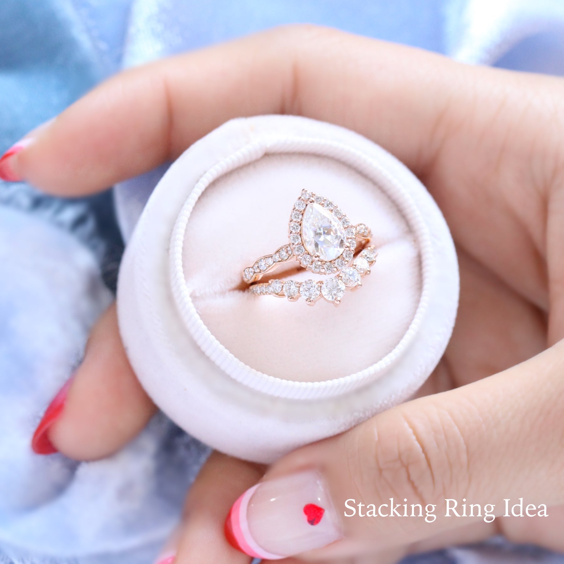 stacking engagement rings rose gold wedding band by la more design jewelry
